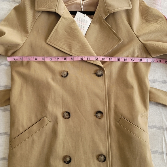 Imported Sezane Scott trench coat camel NEW - Picture 14 of 16